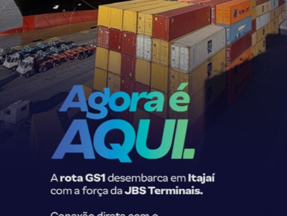 É oficial: o serviço GS1 vai atracar na JBS Terminais.